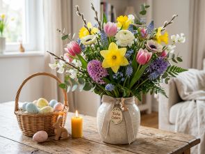 Farbenfroh-blumige Osterzeit ...